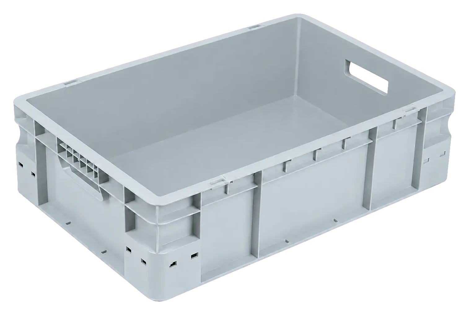 Light grey plastic crate