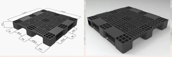 110 x 110 x 15 CM PLASTIC PALLET 14 KG