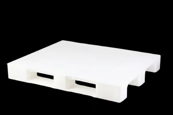 (EURO) 80 X 120 X 15 CM 10.5 KG WHITE CLOSED-DECK PLASTIC PALLET