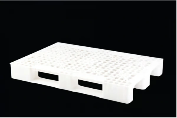 (EURO) 80 X 120 X 15 CM 8.5 KG WHITE PERFORATED-DECK PLASTIC PALLET
