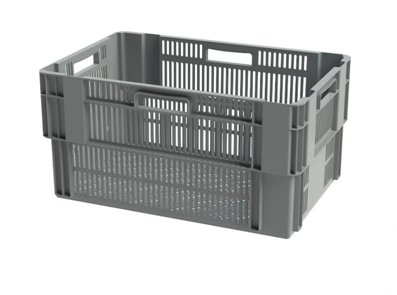Tapered Nestable Perforated Plastic Crate KNK 4630 D